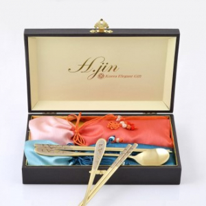 H.jin현진 카라 상감 티타늄수저세트