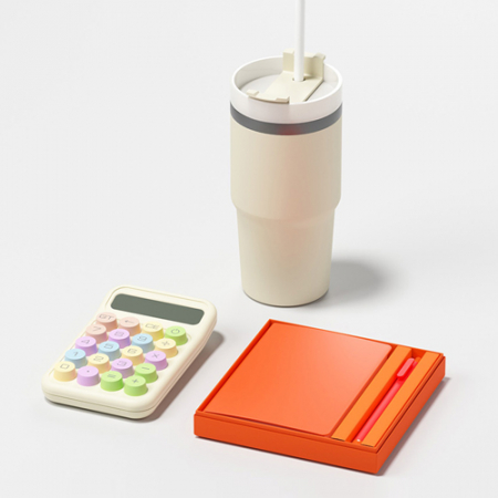 에디토 사무용 선물세트 [계산기+노트볼펜+빨대형스테인리스304텀블러] #2