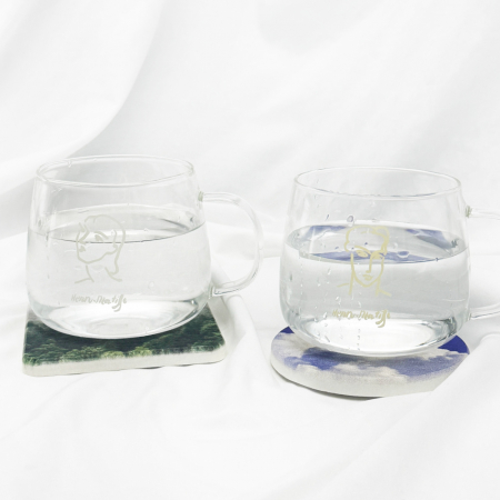 르웨이 규조토 컵받침 티코스터 원형 사각형 #4