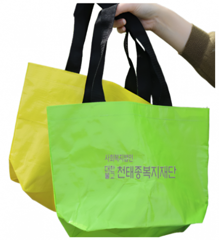 신형 유광 타포린백 장바구니가방 4컬러 소 중 대형 #3