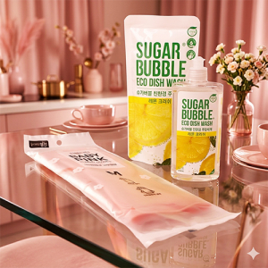 슈가버블 주방세제 용기 + 리필 + 베이비핑크 고무장갑