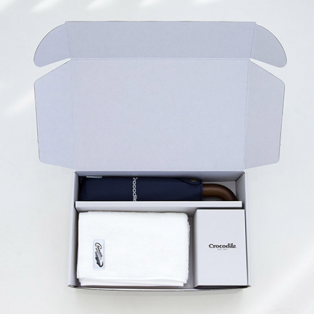 크로커다일 3단 우드곡자 수동 우산+심플 호텔 수건 [판촉물 답례품 기념품 선물세트] #6