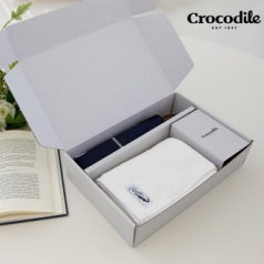 크로커다일 3단 우드곡자 수동 우산+심플 호텔 수건 [판촉물 답례품 기념품 선물세트]