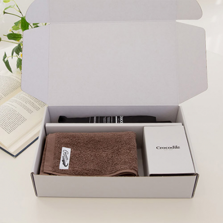 크로커다일 3단 레터링 암막 전자동 우산+심플 호텔 수건 [판촉물 답례품 기념품 선물세트] #4