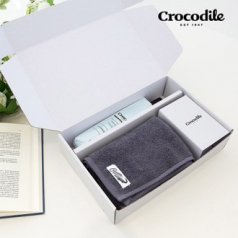 크로커다일 3단 레터링 슬림 암막 우양산+심플 호텔 수건 [판촉물 답례품 기념품 선물세트]