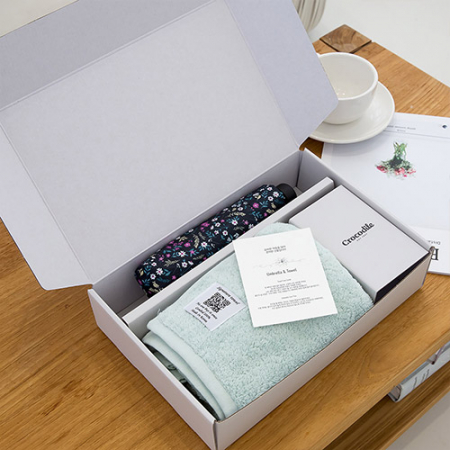 크로커다일 3단 비덴스 슬림 암막 우양산+시그니처 호텔 수건 [판촉물 답례품 기념품 선물세트] #4