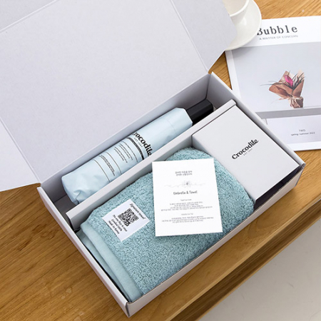 크로커다일 3단 레터링 슬림 암막 우양산+시그니처 호텔 수건 [판촉물 답례품 기념품 선물세트] #4