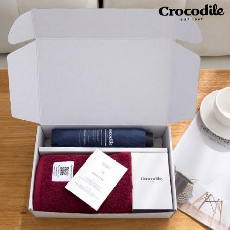 크로커다일 3단 레터링 접이식 우산+시그니처 호텔 수건 [판촉물 답례품 기념품 선물세트] #3