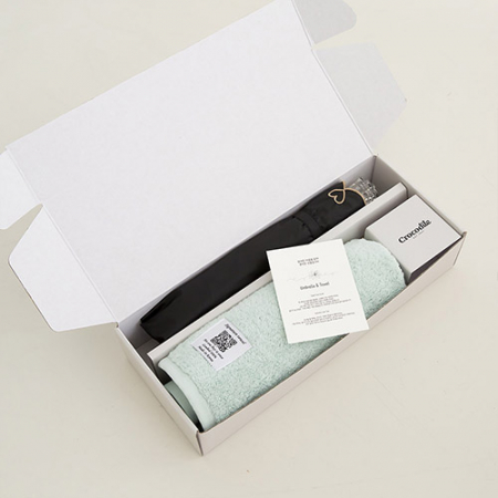 크로커다일 2단 하트 자수 우양산+시그니처 호텔 수건 [판촉물 답례품 기념품 선물세트] #6