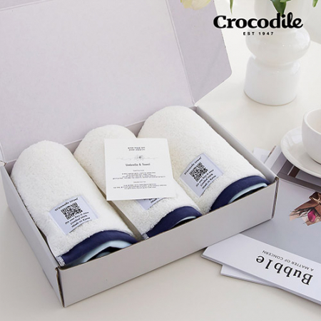 크로커다일 투톤보다 호텔 수건 3장 선물세트 [판촉물 답례품 기념품 선물세트] #3