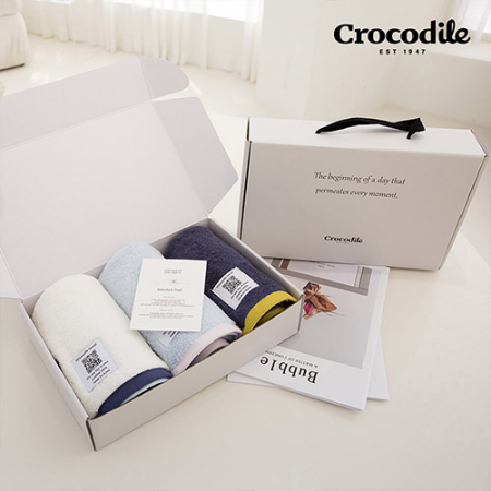 크로커다일 투톤보다 호텔 수건 3장 선물세트 [판촉물 답례품 기념품 선물세트] #8