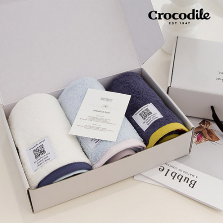 크로커다일 투톤보다 호텔 수건 3장 선물세트 [판촉물 답례품 기념품 선물세트] #2