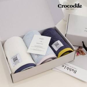 크로커다일 투톤보다 호텔 수건 3장 선물세트 [판촉물 답례품 기념품 선물세트]
