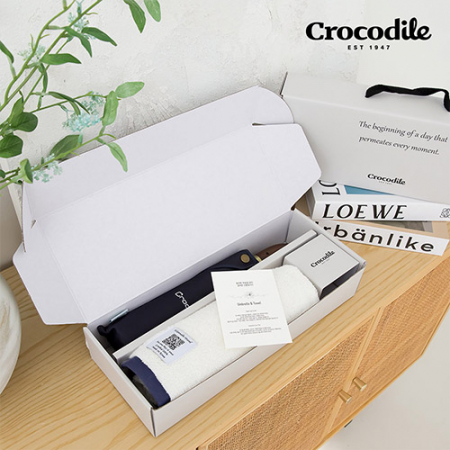 크로커다일 3단 60-10k 우드곡자 전자동 우산+투톤보다 호텔 수건 [판촉물 답례품 기념품 선물세트] #2