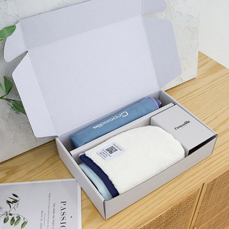 크로커다일 3단 바이어스 수동 우산+투톤보다 호텔 수건 [판촉물 답례품 기념품 선물세트] #5