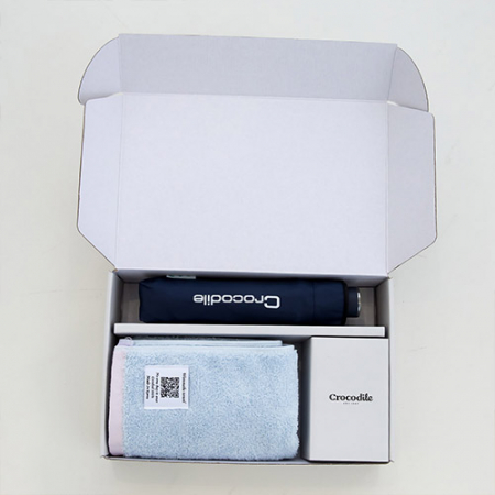 크로커다일 3단 바이어스 수동 우산+투톤보다 호텔 수건 [판촉물 답례품 기념품 선물세트] #6