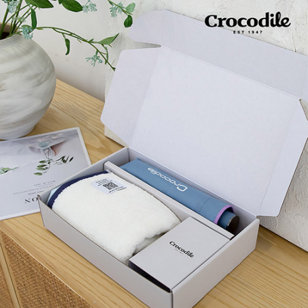 크로커다일 3단 바이어스 수동 우산+투톤보다 호텔 수건 [판촉물 답례품 기념품 선물세트] #3