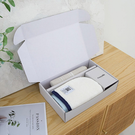 크로커다일 3단 초경량 레터링 카본 우산+투톤보다 호텔 수건 [판촉물 답례품 기념품 선물세트] #3