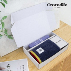 크로커다일 3단 초경량 레터링 카본 우산+투톤보다 호텔 수건 [판촉물 답례품 기념품 선물세트]