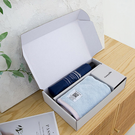 크로커다일 3단 레터링 암막 전자동 우산+투톤보다 호텔 수건 [판촉물 답례품 기념품 선물세트] #7