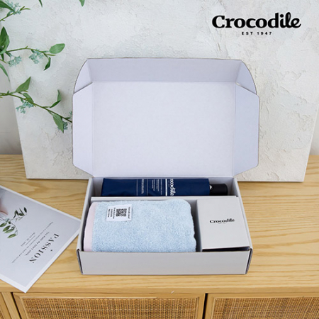 크로커다일 3단 레터링 암막 전자동 우산+투톤보다 호텔 수건 [판촉물 답례품 기념품 선물세트] #2