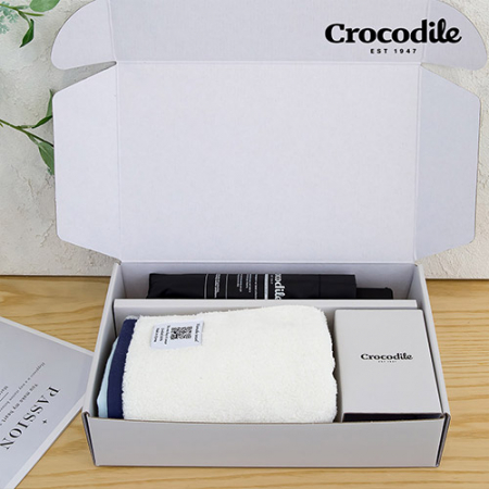 크로커다일 3단 레터링 슬림 암막 우양산+투톤보다 호텔 수건 [판촉물 답례품 기념품 선물세트] #3