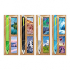 3색볼펜 책갈피 세트