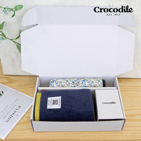 크로커다일 3단 네롤리 슬림 암막 우양산+투톤보다 호텔 수건 [판촉물 답례품 기념품 선물세트] #2