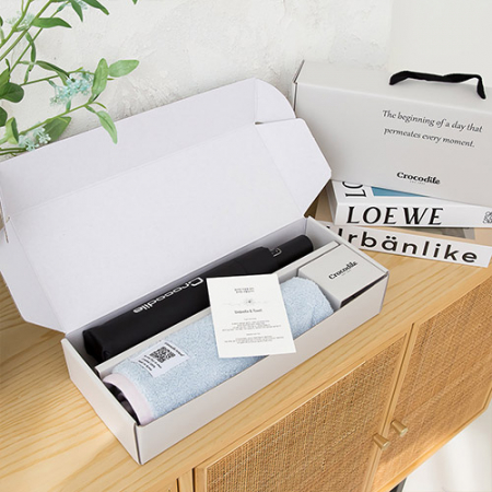 크로커다일 3단 65 자이언트 전자동 우산+투톤보다 호텔 수건 [판촉물 답례품 기념품 선물세트] #5