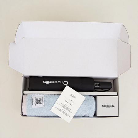 크로커다일 3단 65 자이언트 전자동 우산+투톤보다 호텔 수건 [판촉물 답례품 기념품 선물세트] #8