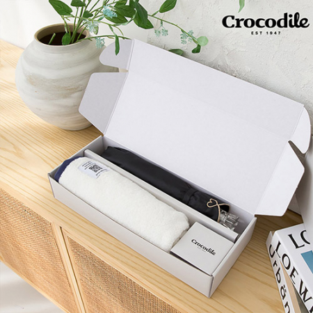 크로커다일 2단 하트자수 우양산+투톤보다 호텔 수건 [판촉물 답례품 기념품 선물세트] #3