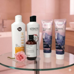 애경 캐라시스 샴푸 + 나드 트리트먼트 + 바디워시 + 2080 핑크솔트 치약 120g 2개