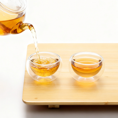 57도씨 이중 내열유리 유리잔 50ml 6P 찻잔 세트 #5