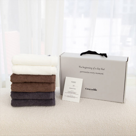 크로커다일 심플 호텔 수건 4장 선물세트 [판촉물 답례품 기념품 선물세트] #4