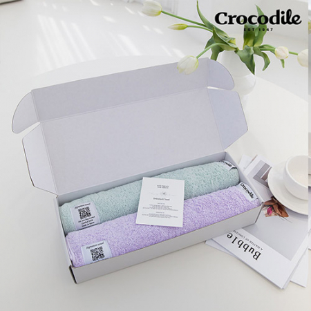 크로커다일 시그니처 호텔 수건 2장 선물세트 [판촉물 답례품 기념품 선물세트] #3