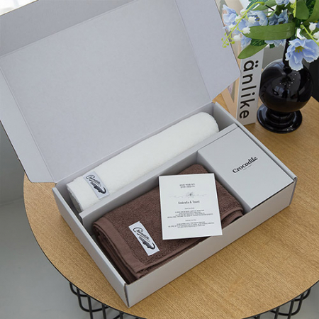 크로커다일 심플 호텔 수건 2장 선물세트 [판촉물 답례품 기념품 선물세트] #6