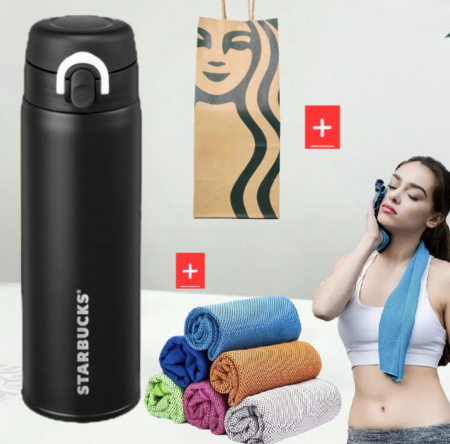 스타벅스 텀블러 500ml+기능성 스포츠 타올+종이 쇼핑백 선물세트 #2