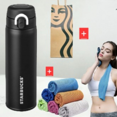 스타벅스 텀블러 500ml+기능성 스포츠 타올+종이 쇼핑백 선물세트