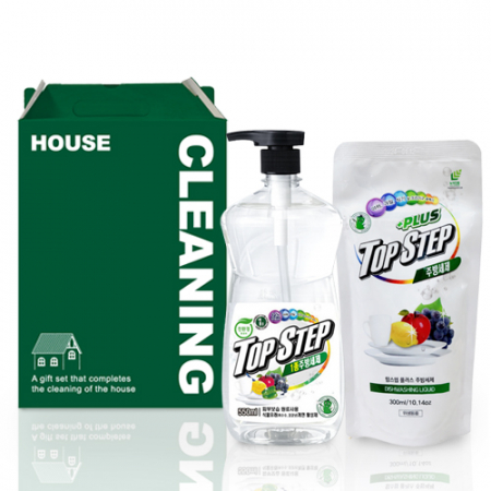 [탑스텝] 친환경 주방세제 기프트세트 2호 (주방세제 550ml+리필 300ml) #2