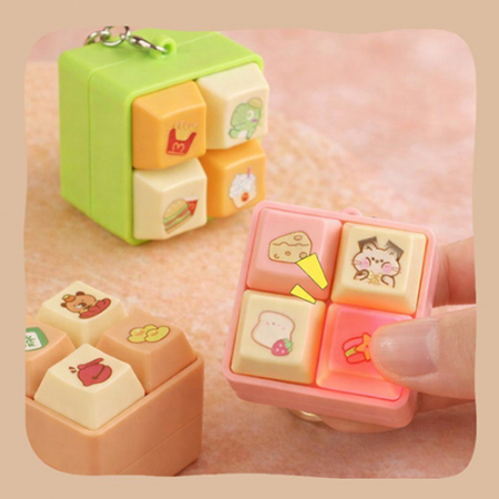 효과음 팡팡 딸깍이 키링 키캡 LED 열쇠고리 Y2657 #2