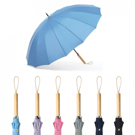 파스텔 원목 장우산 16K #2