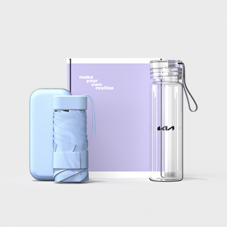 루티네 웰컴키트 선물세트 뉴포켓 5단 양우산+트라이탄 밀크보틀 슬림 누드300ml #2