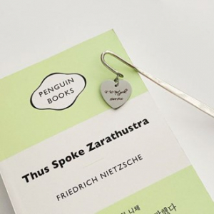 하트 골드 인그레이빙 북마크 책갈피