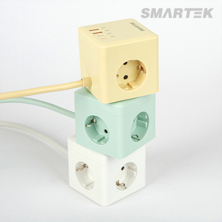 스마텍 ST-MT01 고속 충전 파스텔 큐브 멀티탭 #2