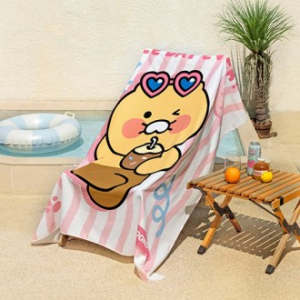 캐릭터 춘식이 비치 타월 휴식