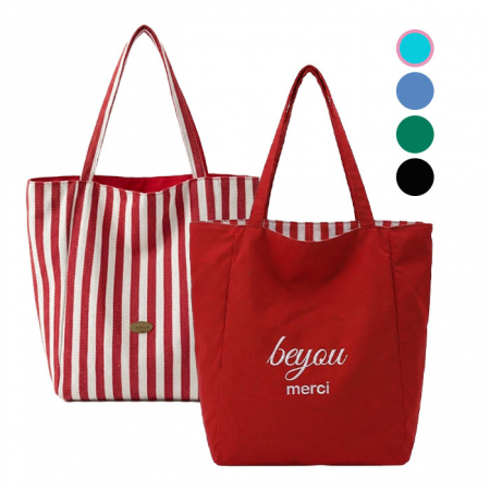 B216 리버시블 에코백 양면 패션 캐주얼 가방 숄더백 인쇄 답례품 행사 선물 #3