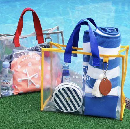 (Blossom) 알로하 썸머 투명 PVC 비치백 1P #2