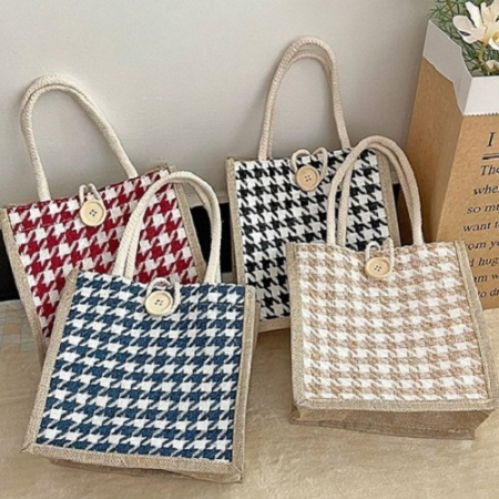 봄맞이 캔버스 미니 토트백 P2645 #2