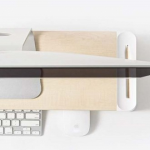 파우트 EYES5 우드 모니터 받침대 노트북 거치대 책상정리 스탠드