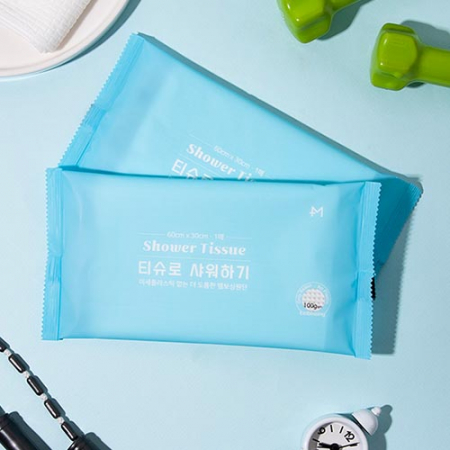 티슈로 샤워하기 1매 물 없이 쓰는 쿨링 티슈 샤워타월 #2